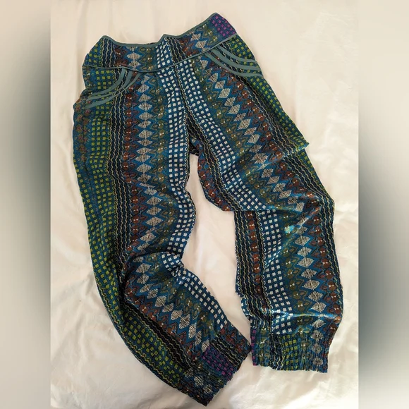 Koala Bay Vibrant Bright Colorful Boho Pantaloons Pants - Picture 1 of 7